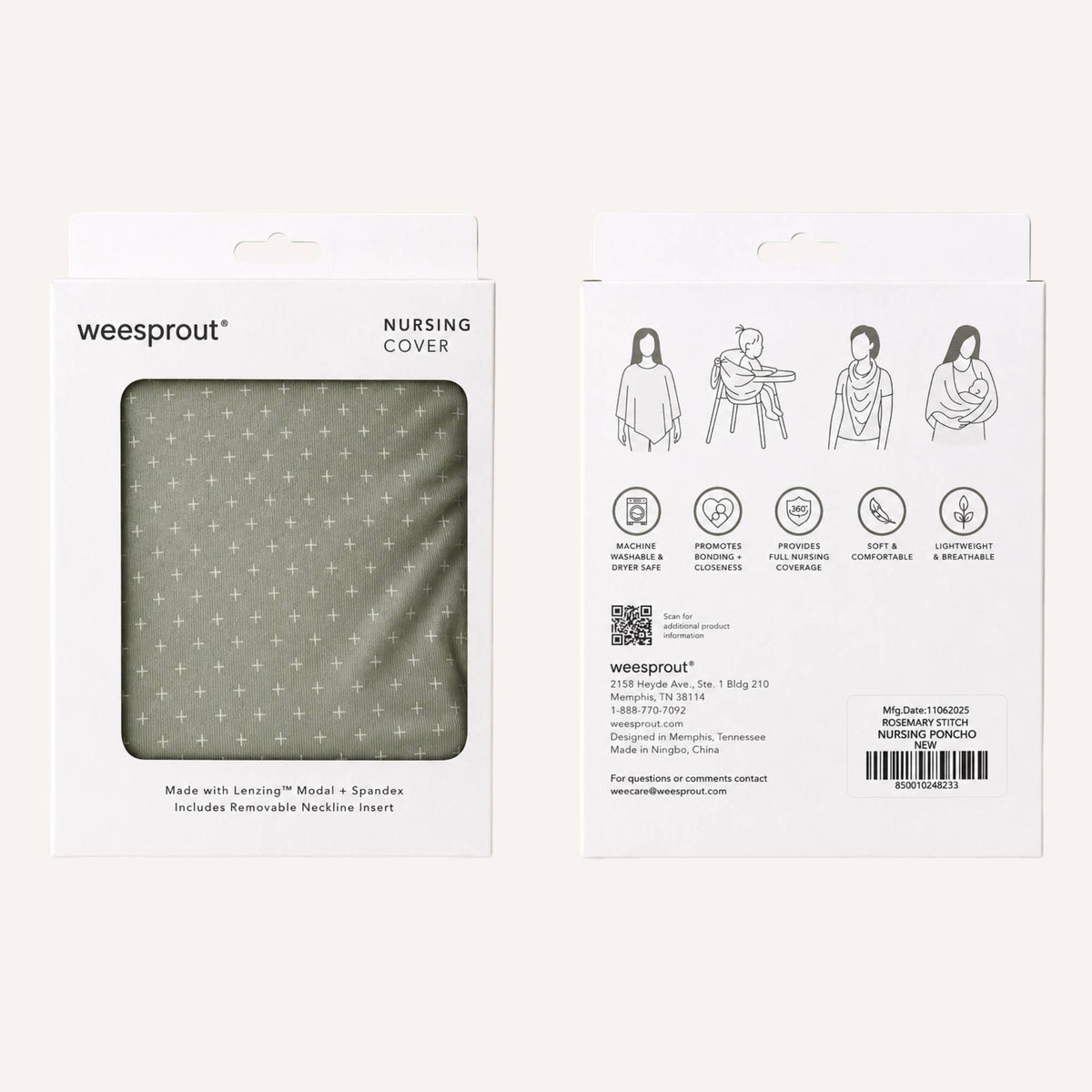 WeeSprout - 3-in-1 Nursing Cover – Breastfeeding, Car Seat & Cart Cover — alternate product image, view 22