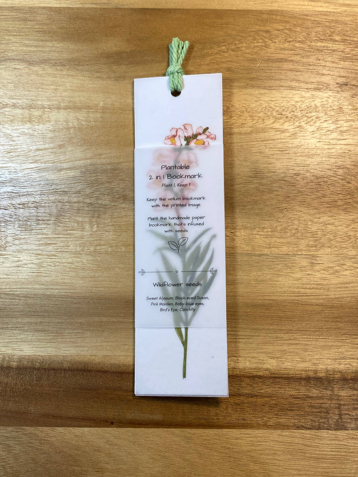 The Raven’s Edge Studio - Plantable Bookmark: 2 in 1 Wildflower Bookmark, Snapdragon 
