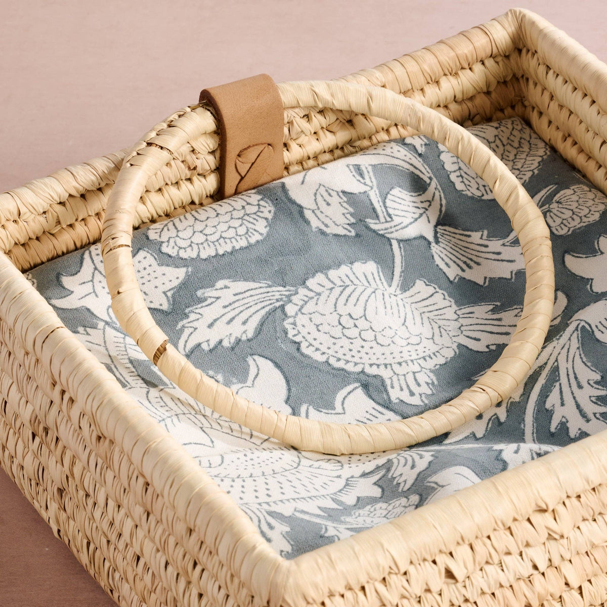 Khejur Woven Palm Leaf Napkin Basket