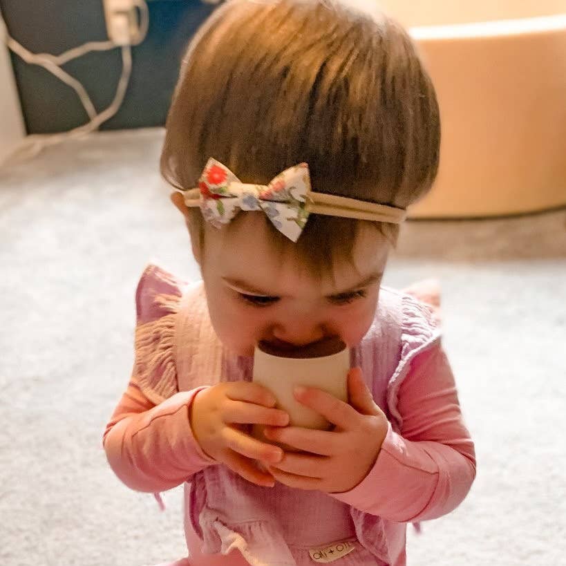 Bunny Face Silicone Open Cup for Baby & Toddle (Misty Blush)