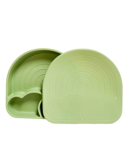 Marlow and Sage – Rainbow Plate Set, sage color option in a product photo