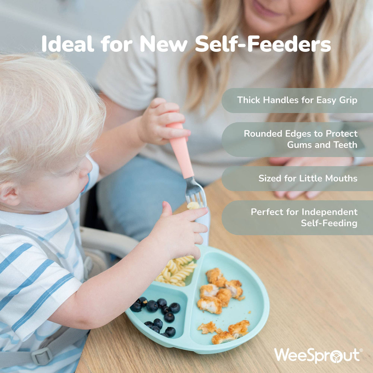 Stainless Steel Toddler Fork & Spoon Set – 2 Piece