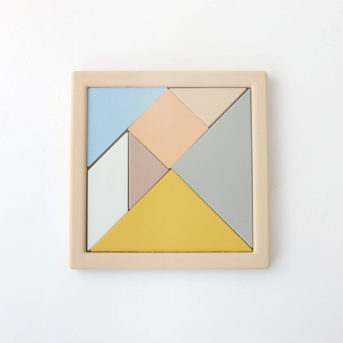 Silicone Tangram Puzzle Board – Montessori Shape & Logic Toy