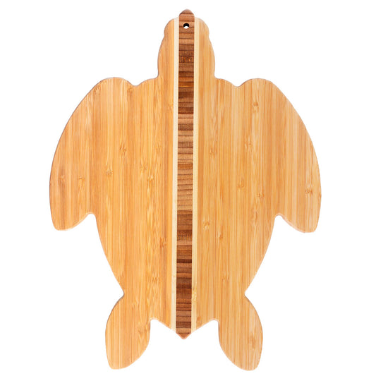 Totally Bamboo Sea Turtle Shaped Serving & Cutting Board: children’s toy photographed on a pale background