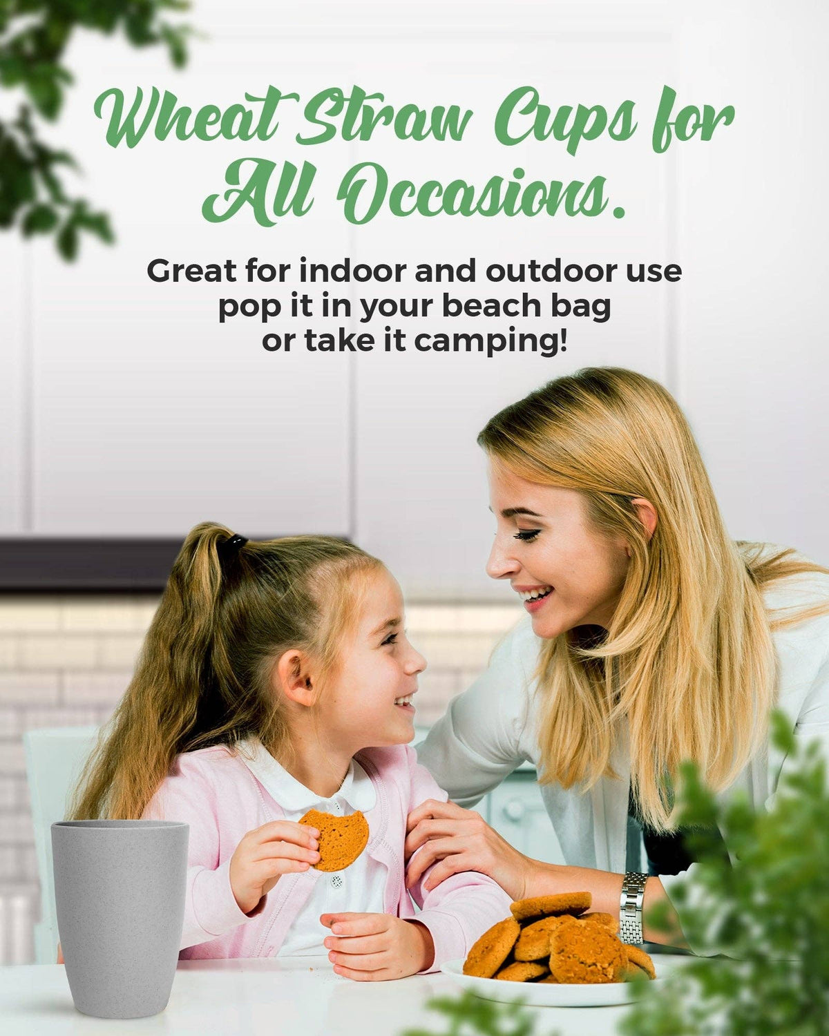 Eco-Friendly Wheat Straw Drinking Cups Sets Lightweight