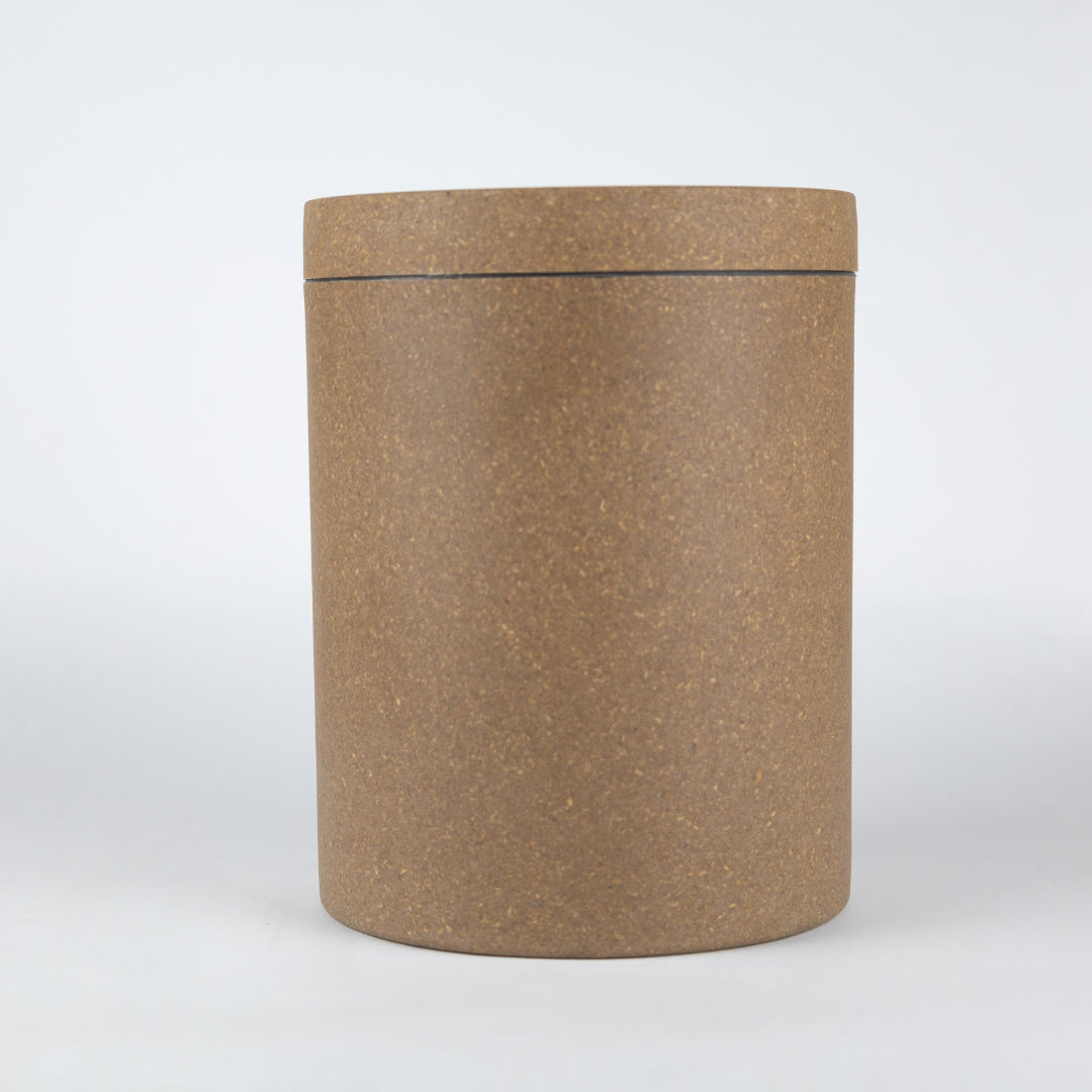 Sustainable Bamboo Large Snack Canister Sand Color 77 Ounces
