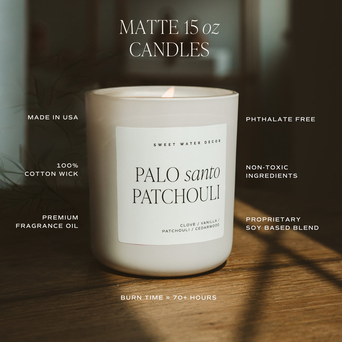 Spa Day 15 oz Soy Candle, Matte Jar - Home Decor & Gifts