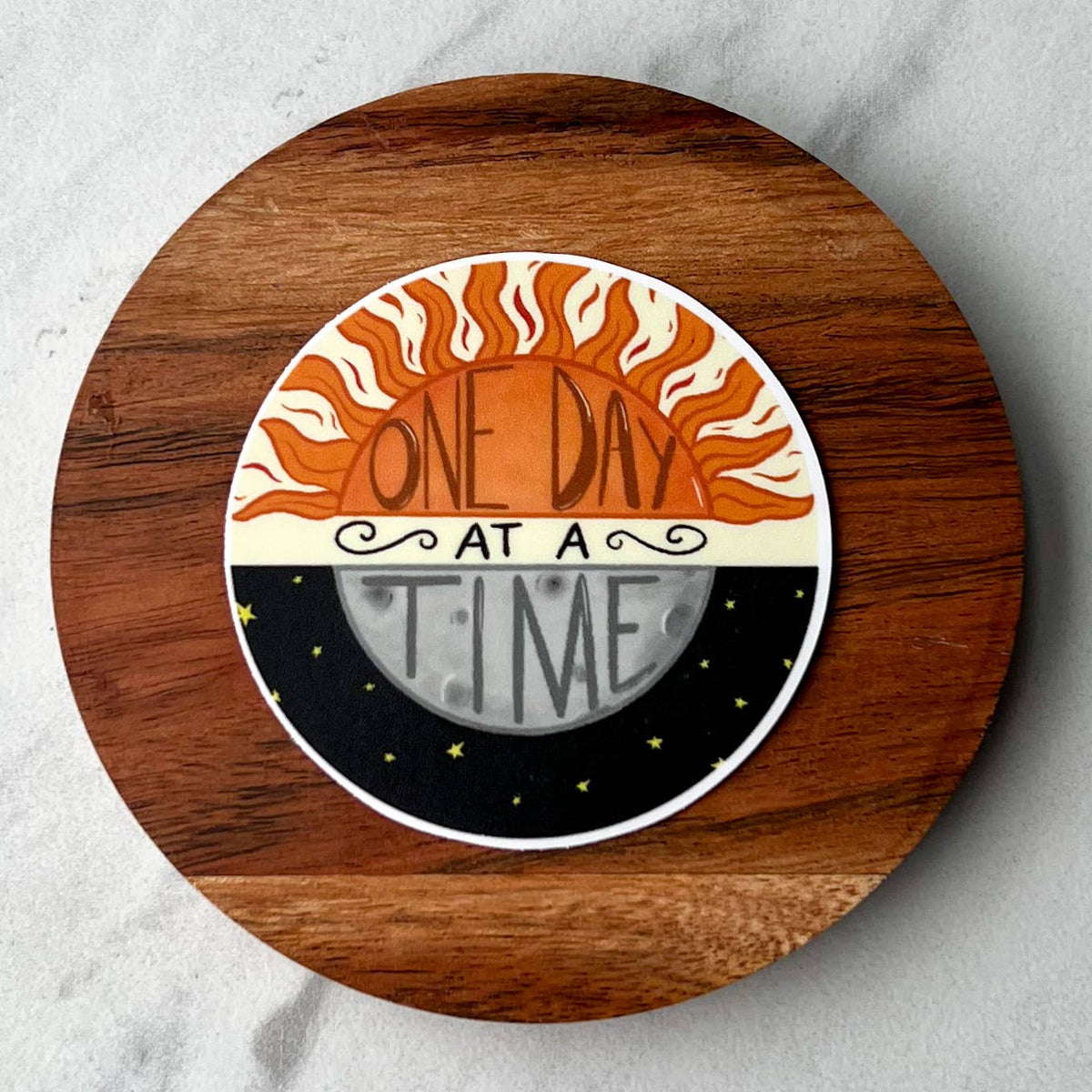 One day at a time sticker