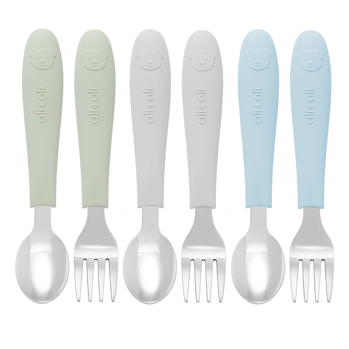 (6pc) Toddler Utensils Set - Stainless Steel (Bears)
