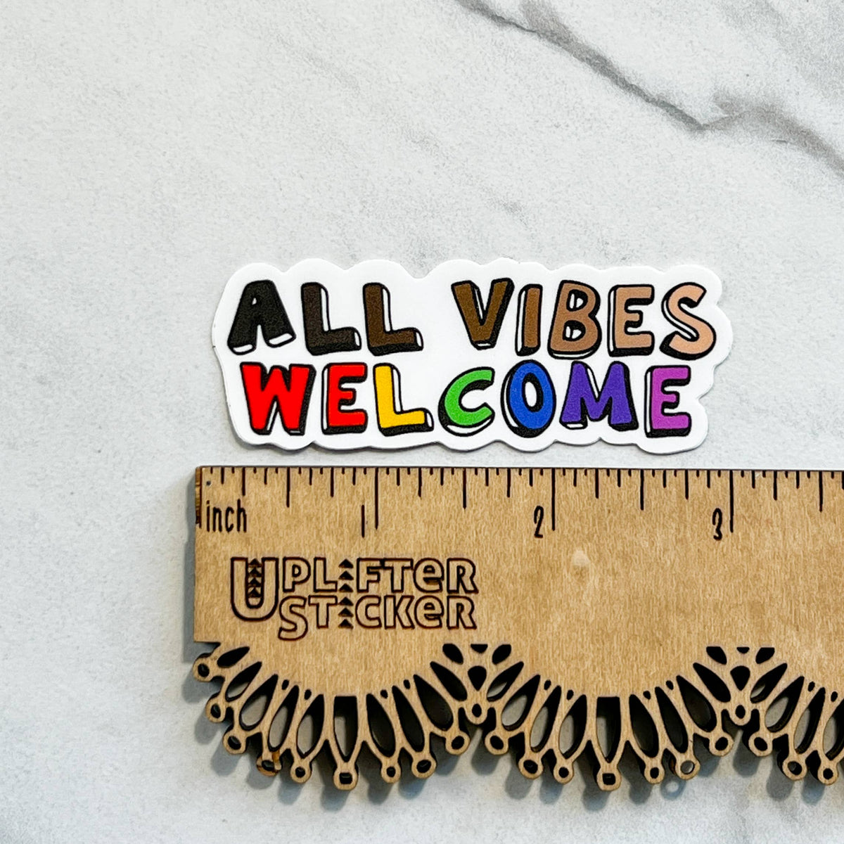 All vibes welcome sticker