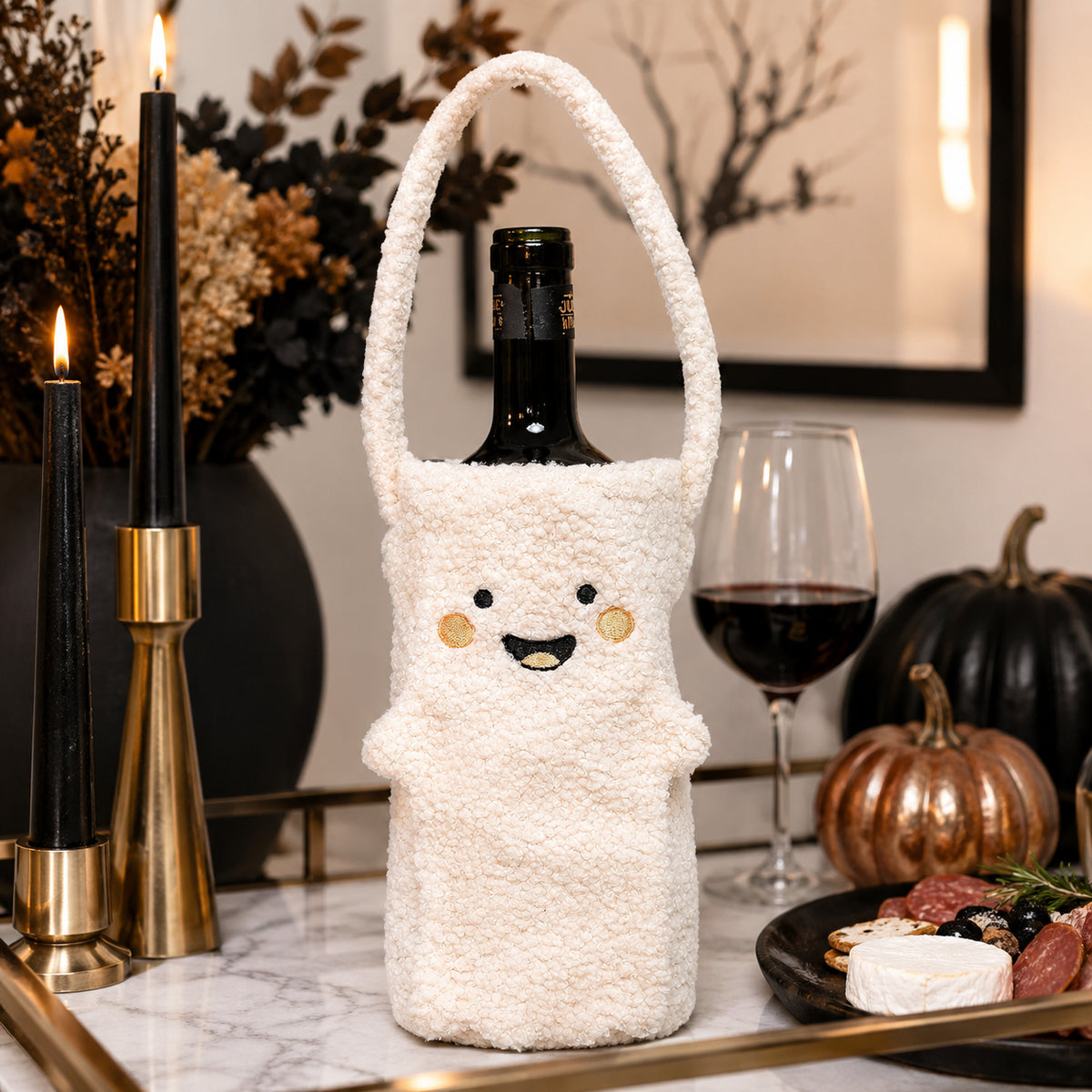 Ghost Sherpa Wine Bottle Gift Bag, Hostess Gift
