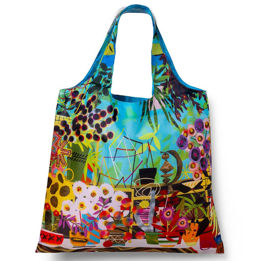 Yellow Owl Workshop Window Art Sack by Paul Wackers - Reusable Tote Bag - colorful Window Art Sack reusable tote hanging