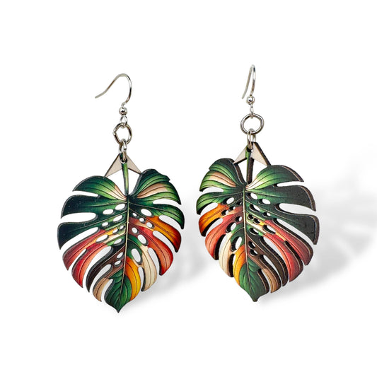 Monstera Leaf Earrings #1792