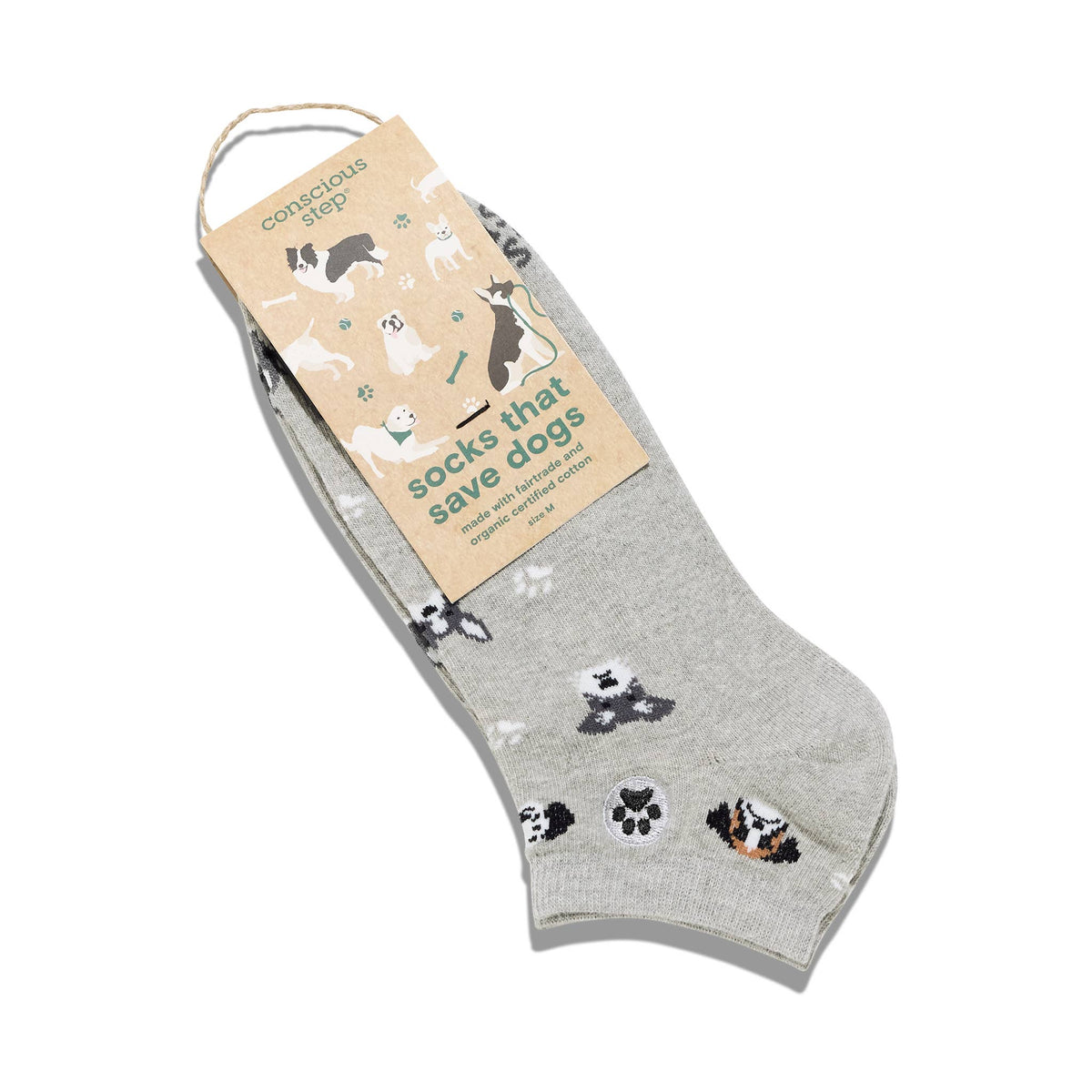 Ankle Socks that Save Dogs | Gray Dogs