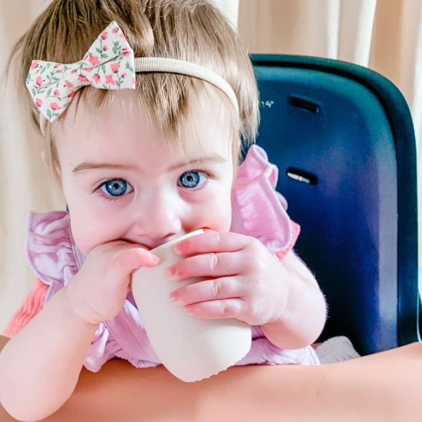 Bunny Face Silicone Open Cup for Baby & Toddle (Misty Blush)