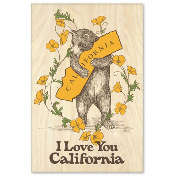 CA Bear Hug & Poppy Magnet 2" x 3"