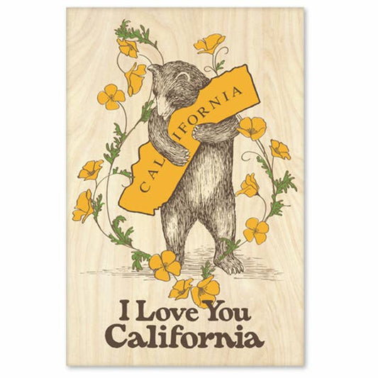 CA Bear Hug & Poppy Magnet 2" x 3"
