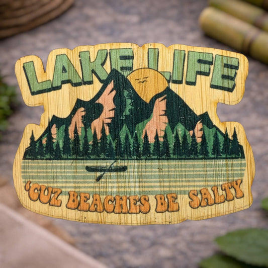Lake Life Eco-Friendly Bamboo Sticker