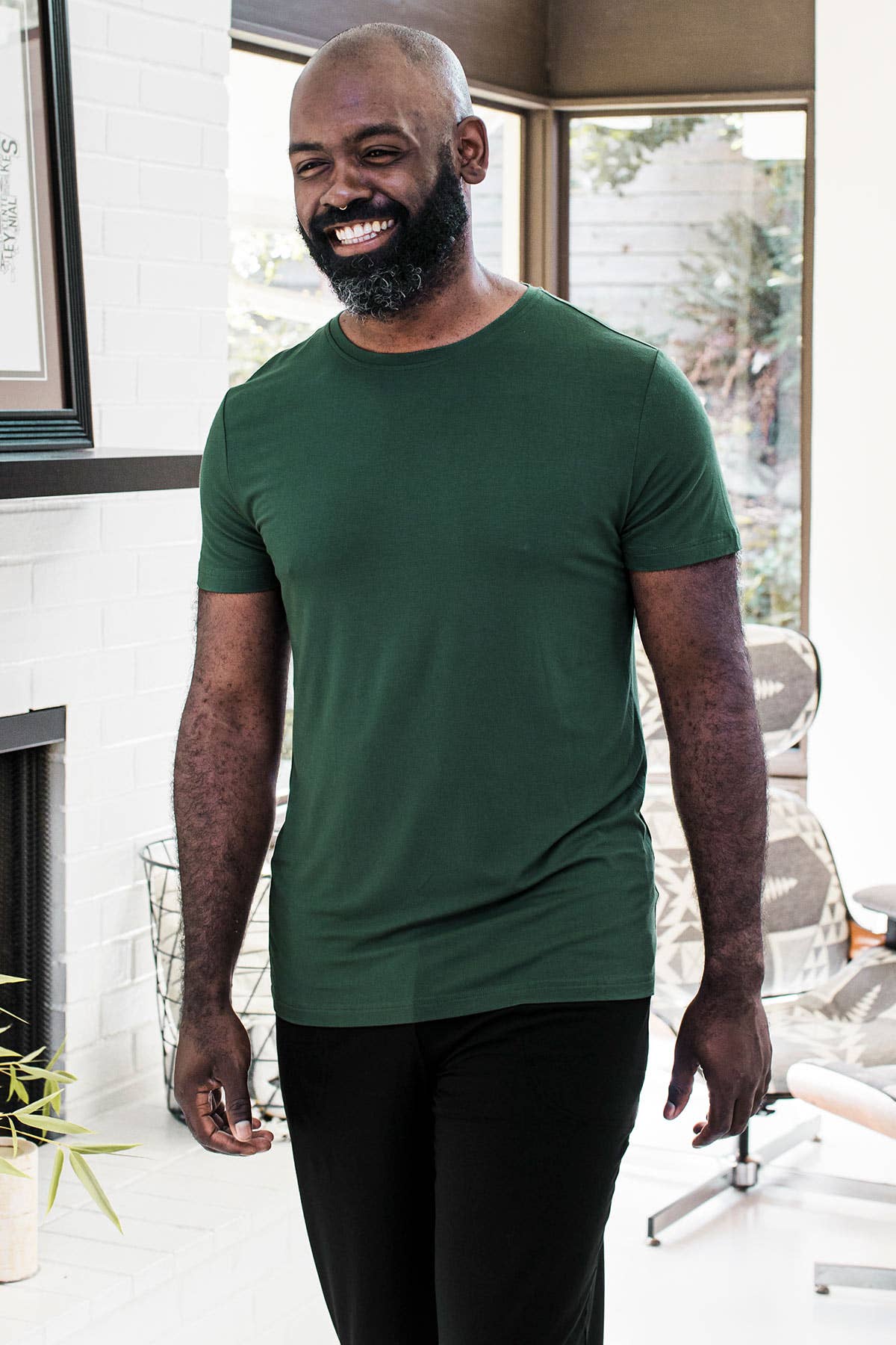 MEN'S NATHAN SHORT SLEEVE BAMBOO CREW TEE SHIRT
