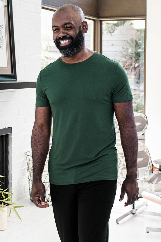 MEN'S NATHAN SHORT SLEEVE BAMBOO CREW TEE SHIRT