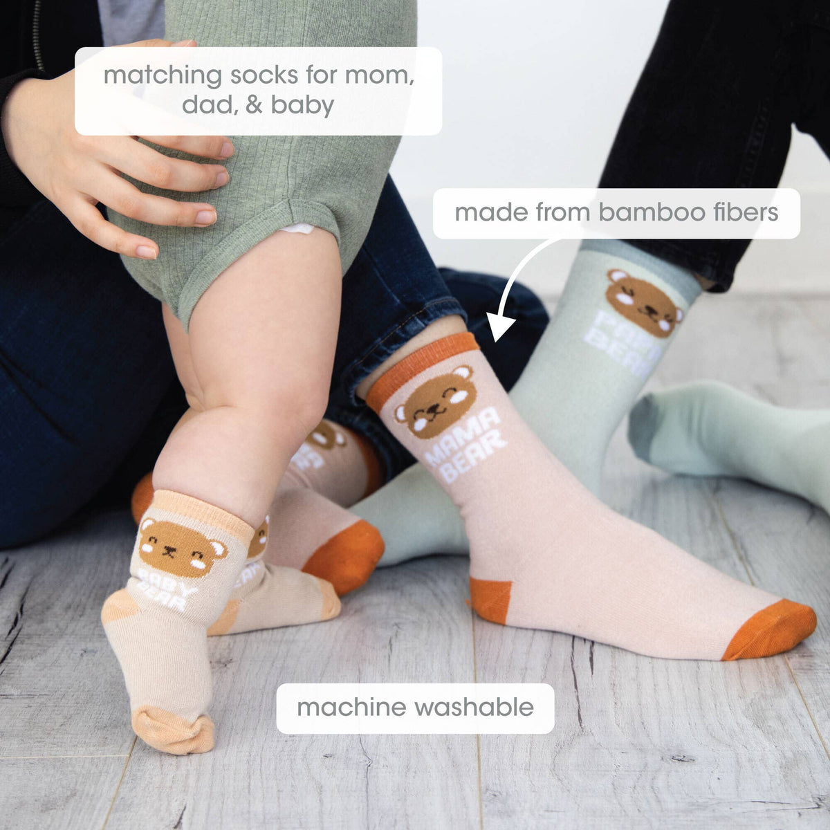 Woodland Family Sock Set, Family Gift Set, Set Of 3