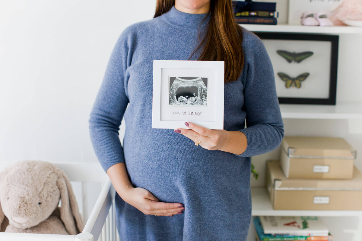 Love At First Sight Sonogram Frame, White