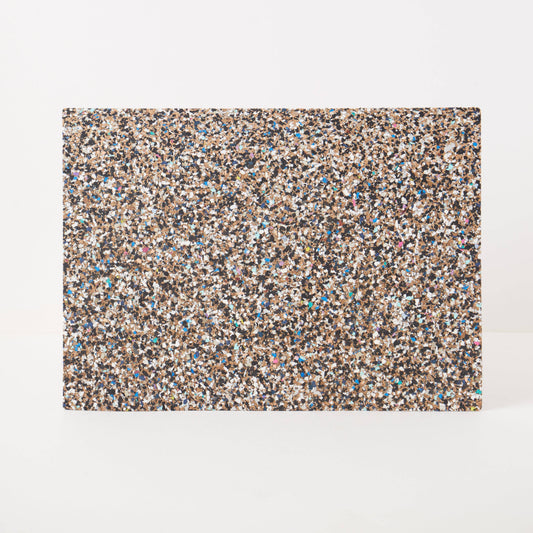 LIGA recycled EVA and organic cork Beach Clean placemats — speckled rectangular recycled-material placemat