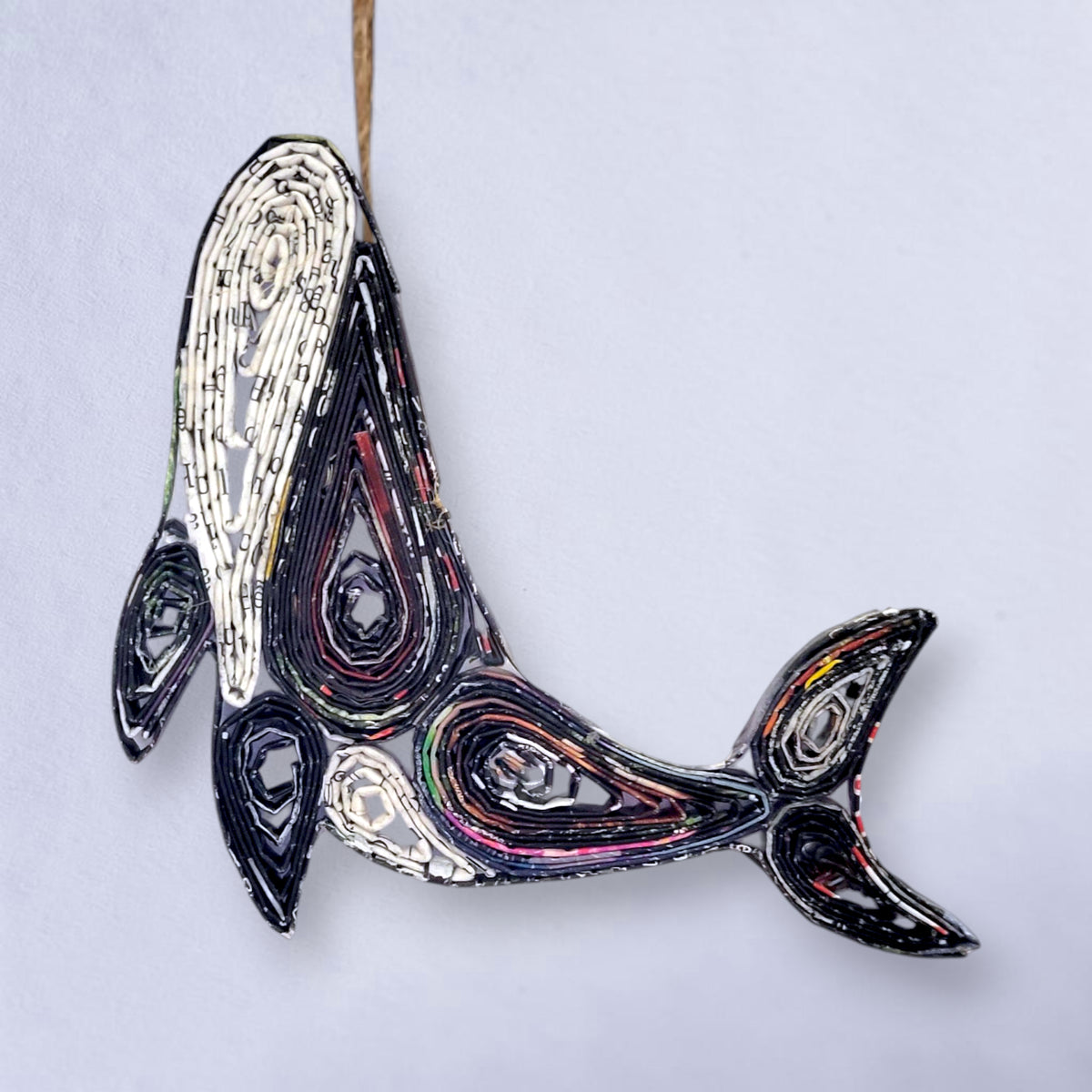 Whale Ornament - Recycled Paper