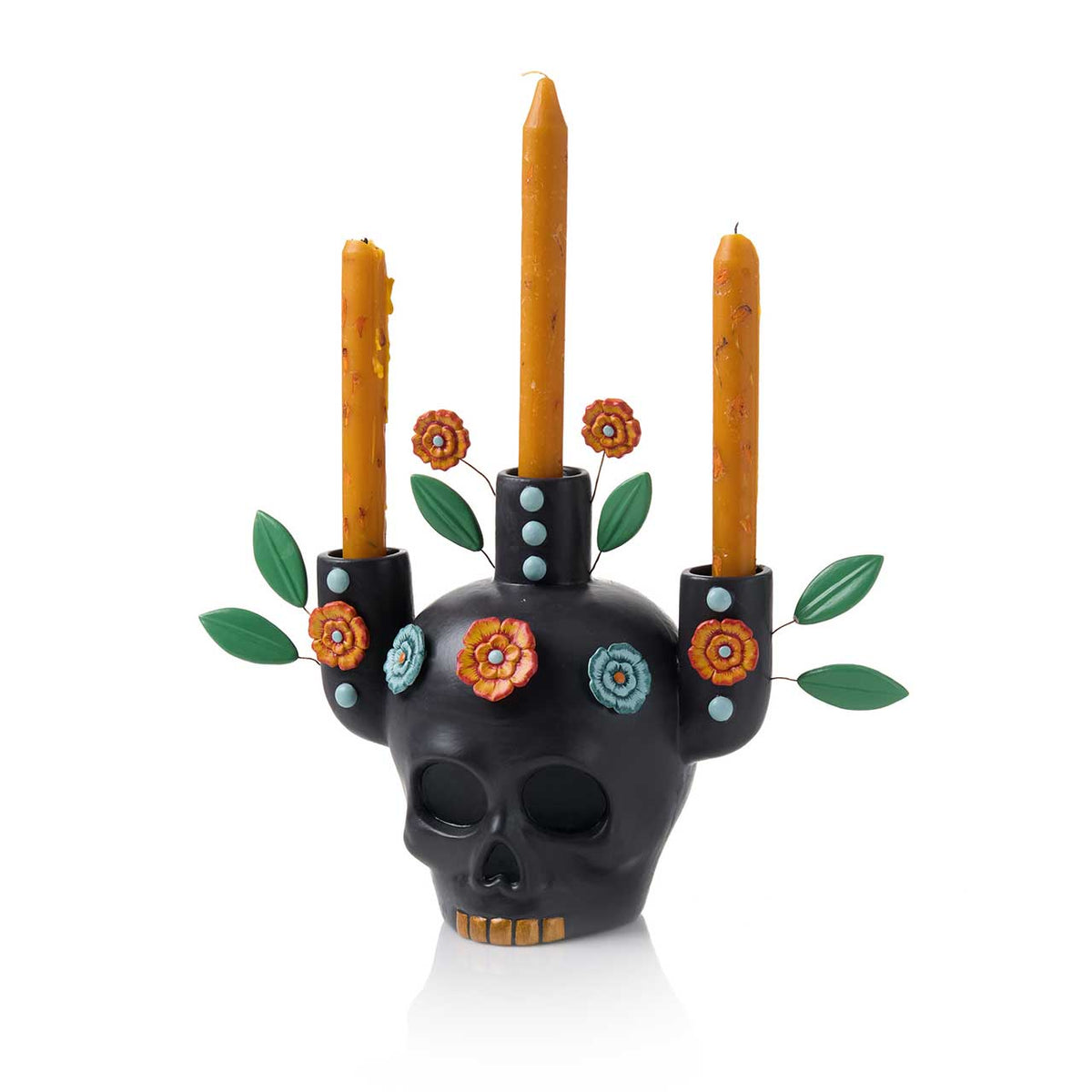 Floracion Skull Candelabra
