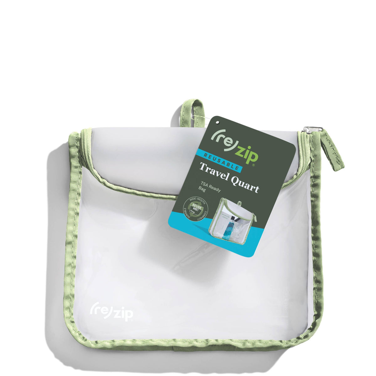 TSA-Compliant Reusable Zippered Travel Bag - Quart