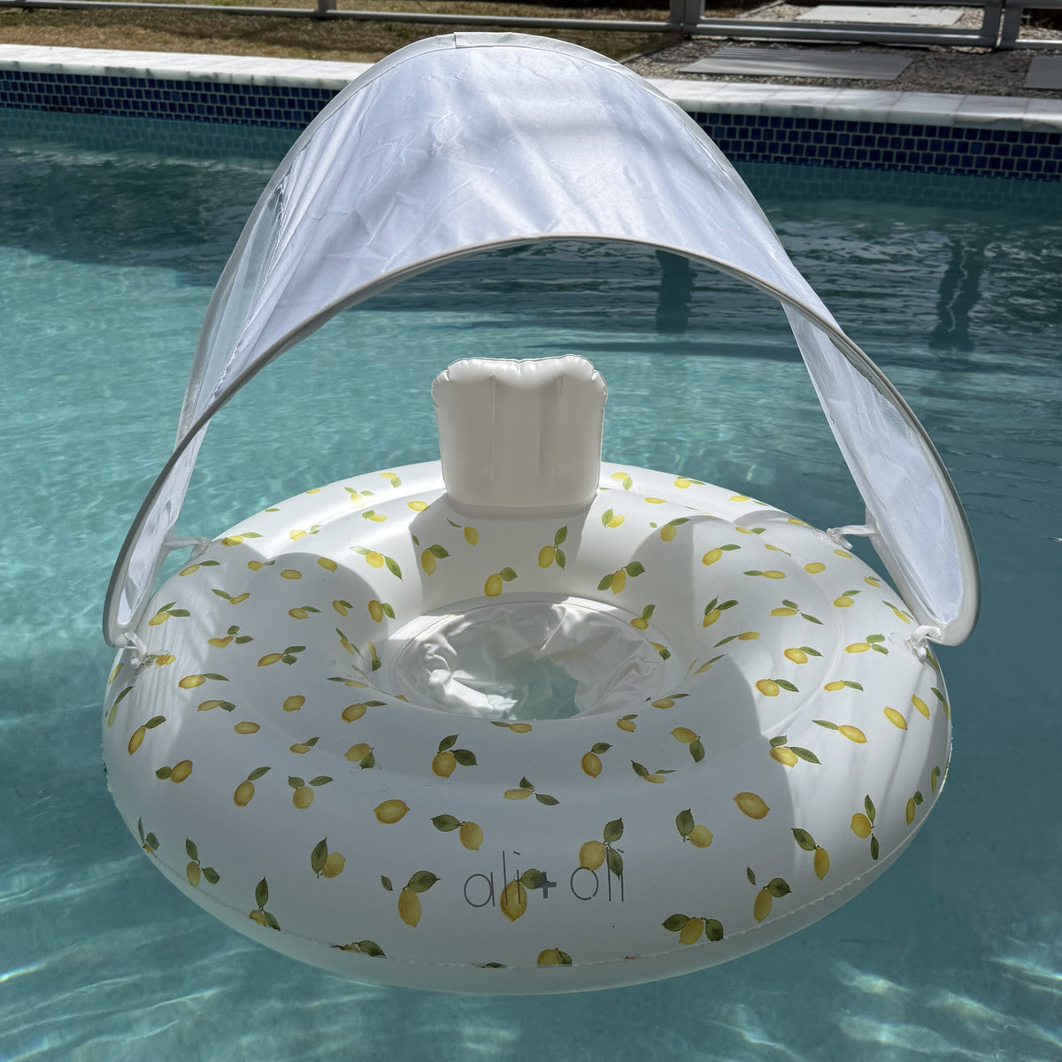 Baby Swim Seat with Sun Canopy (Lemons)