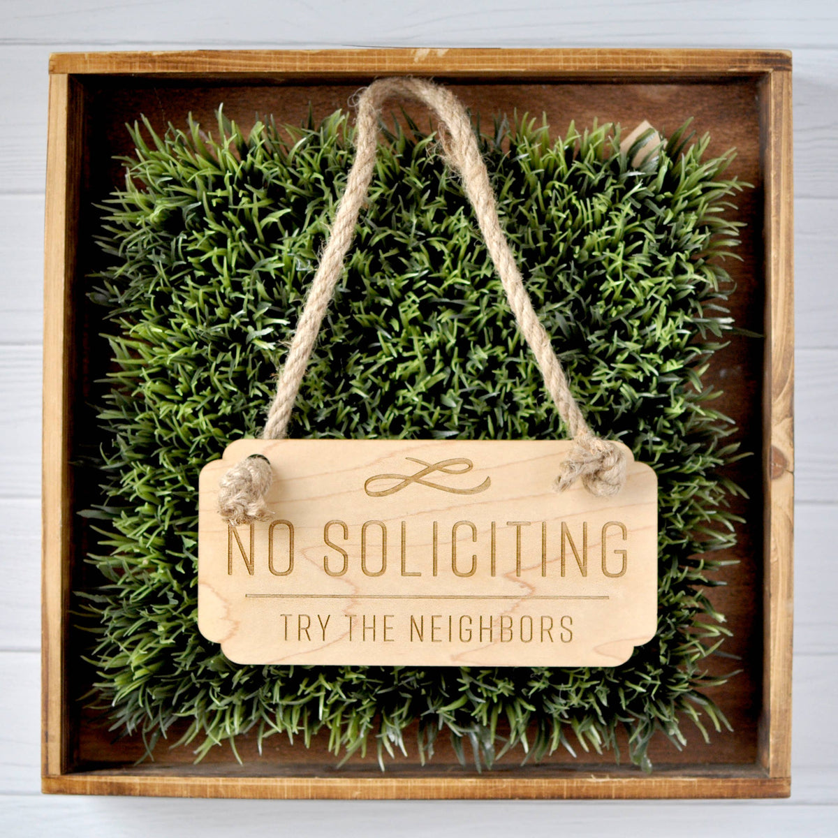No Soliciting - Try The Neighbors Funny Door Sign Home Decor