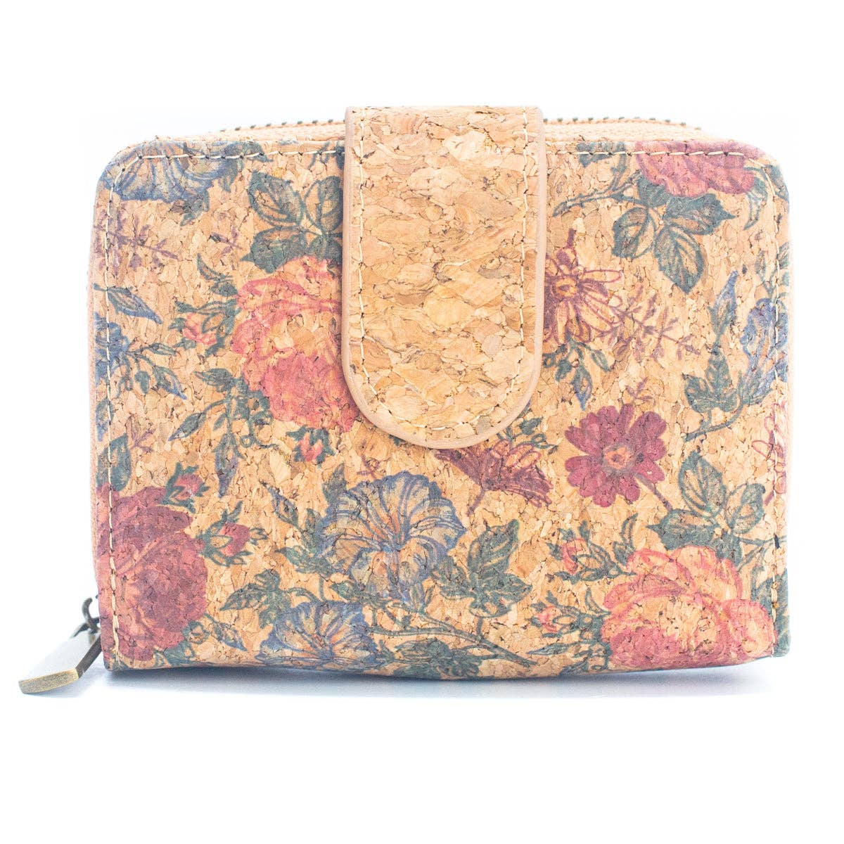 Natural Cork Printed Women's Short Card Wallet BAG-2238