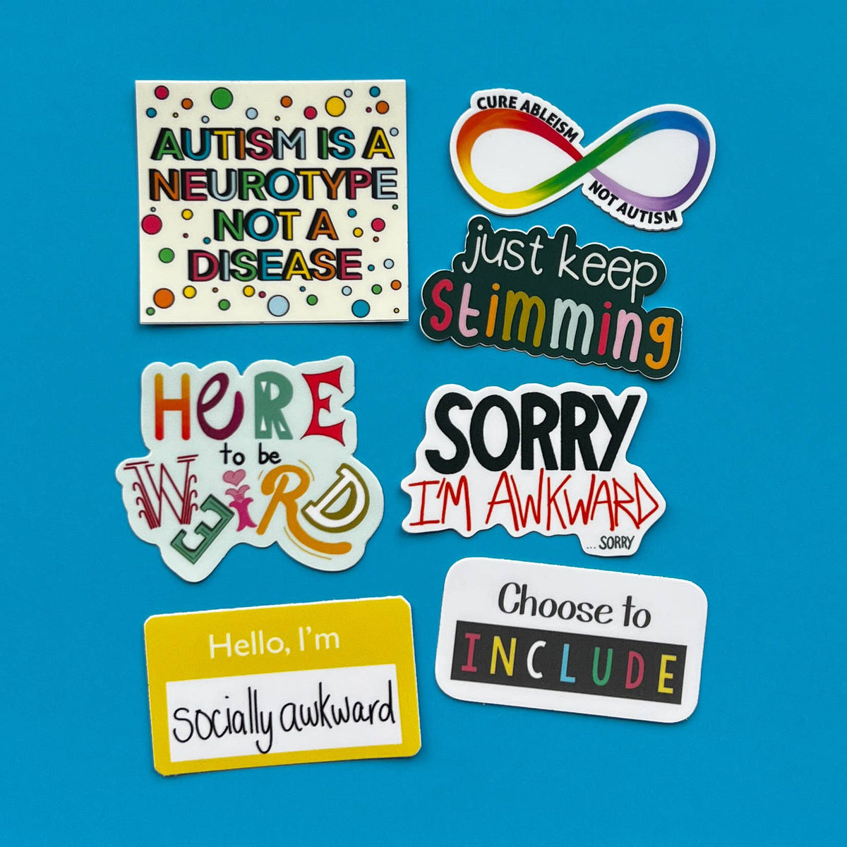 Here to be weird sticker