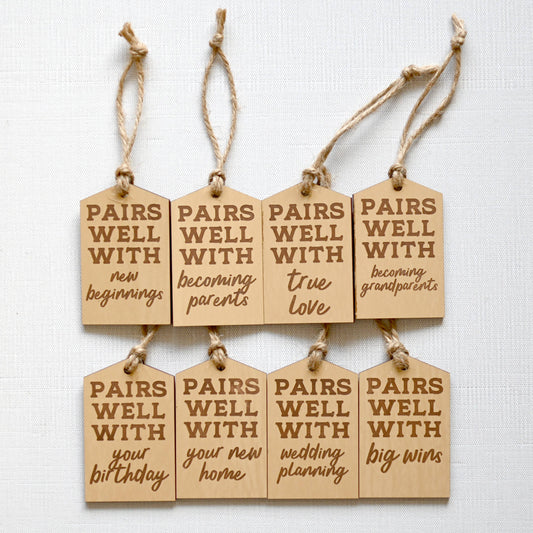 Wooden Bottle Tags for Gifting