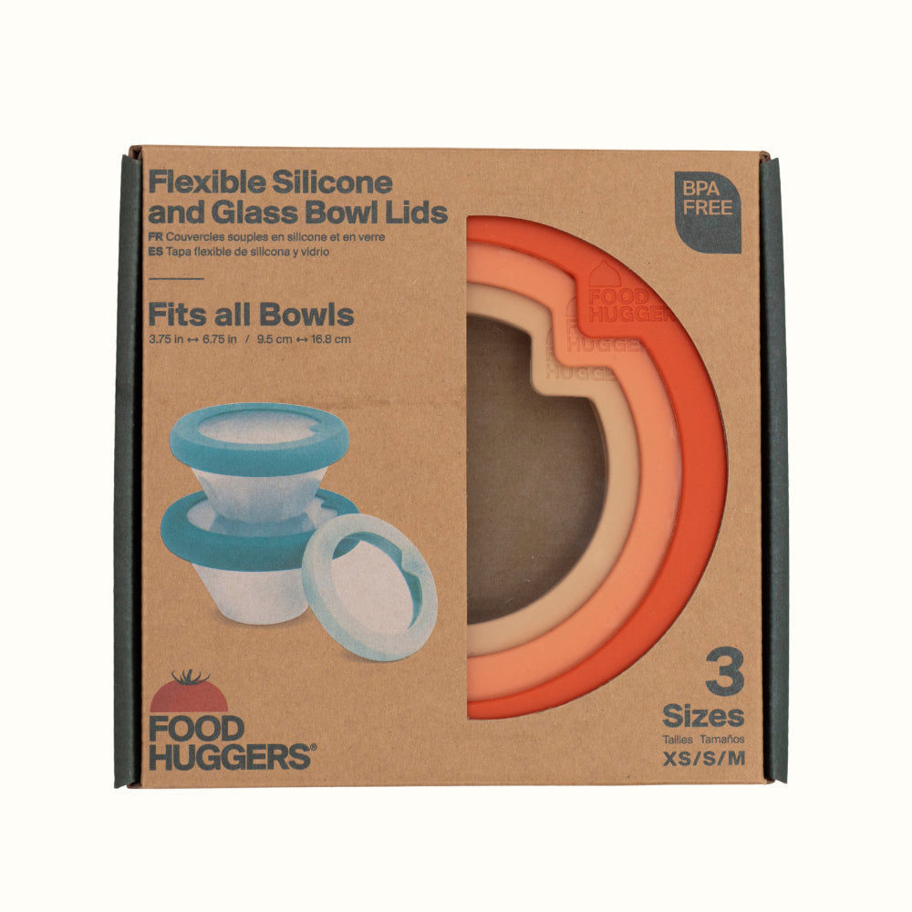 Glass Bowl Lids with Silicone Seal (Set/3) – Terra Cotta