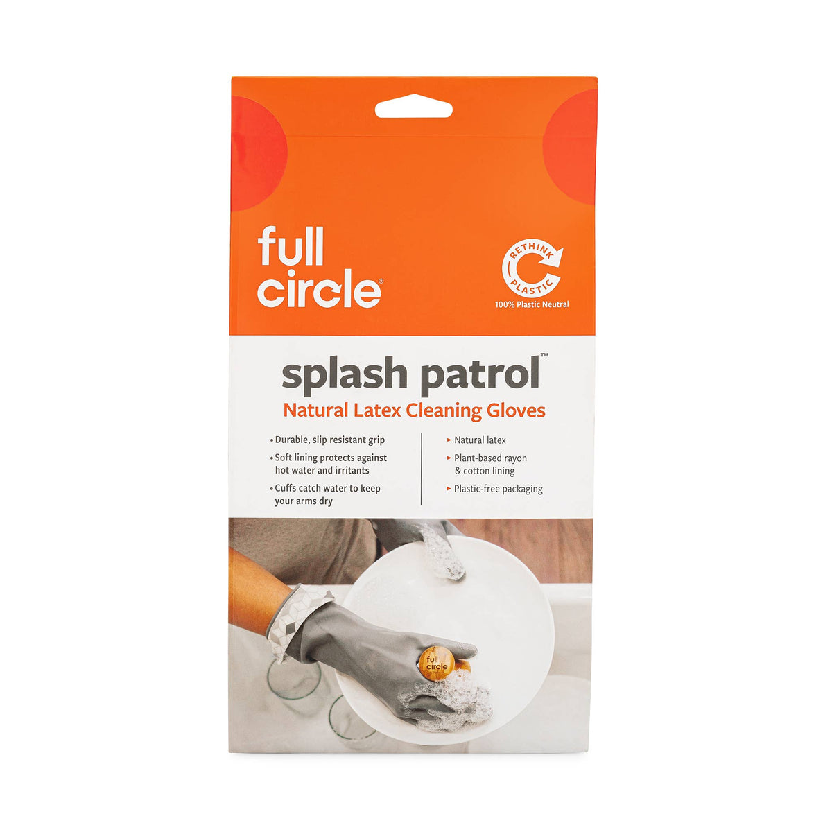 Splash Patrol Natural Latex Cleaning Gloves