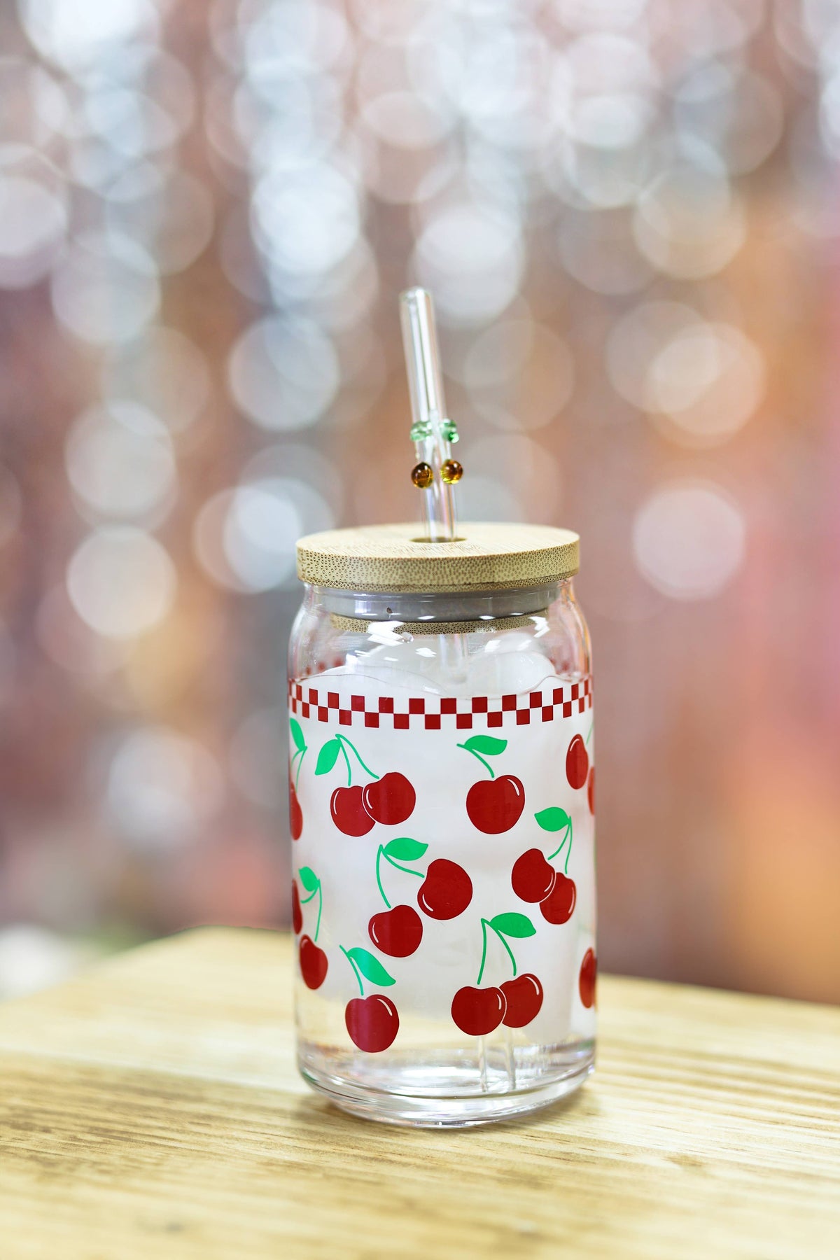 Cherry cup cherries Glass can 16 oz