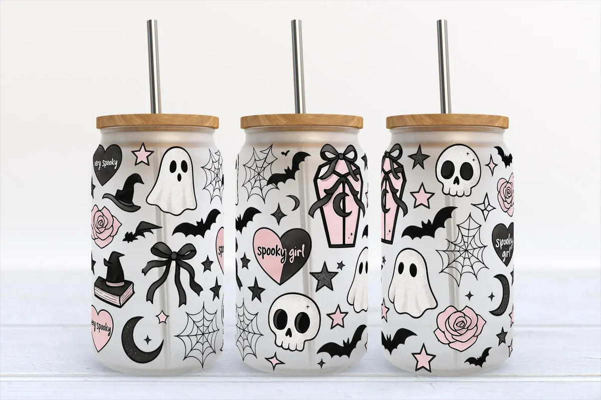Spooky Girl Pink Halloween 16oz