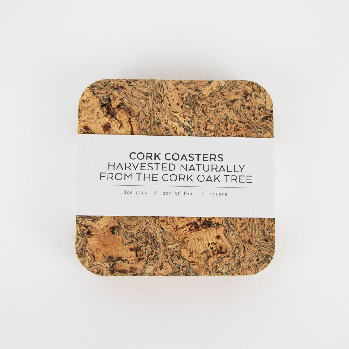 Natural Cork Coasters | Square | Set of 4