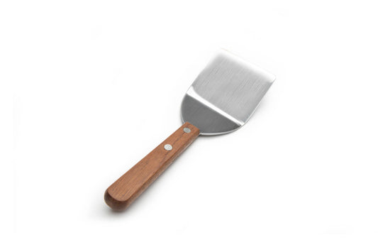 Fox Run Brands – Fox Run Cookie Spatula, Stainless Steel with Wood Handle, 7", isolated product on a plain background
