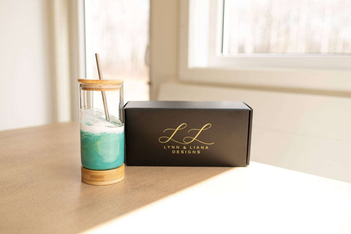 NEW!!! Resin Accented Glass Tumblers