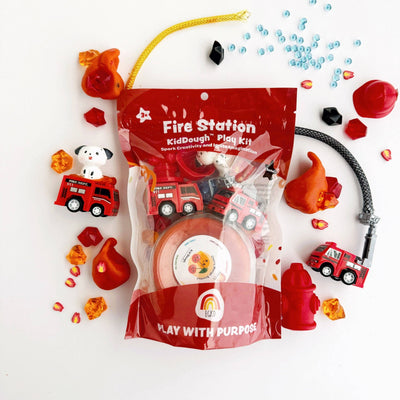Kit de juego de masa para niños: Estación de bomberos
