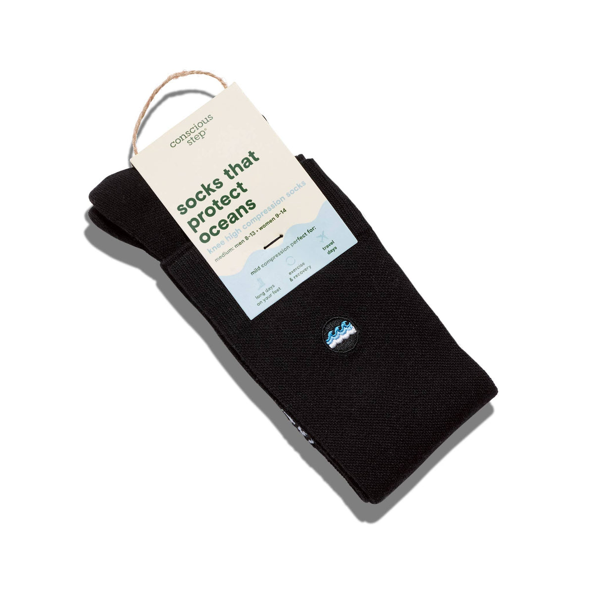 Compression Socks that Protect Oceans | Black
