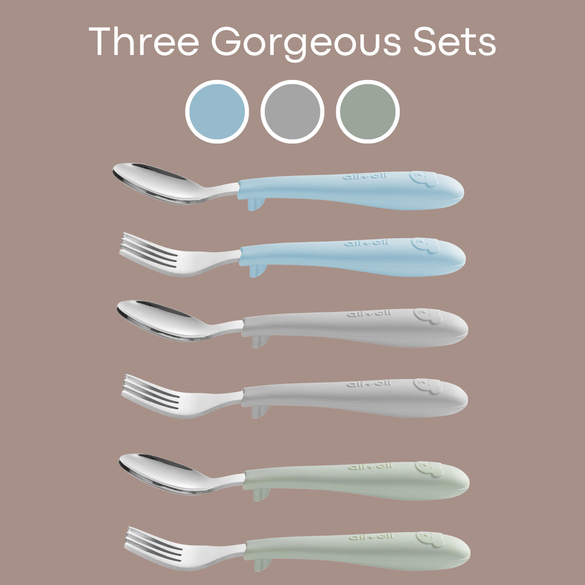(6pc) Toddler Utensils Set - Stainless Steel (Bears)