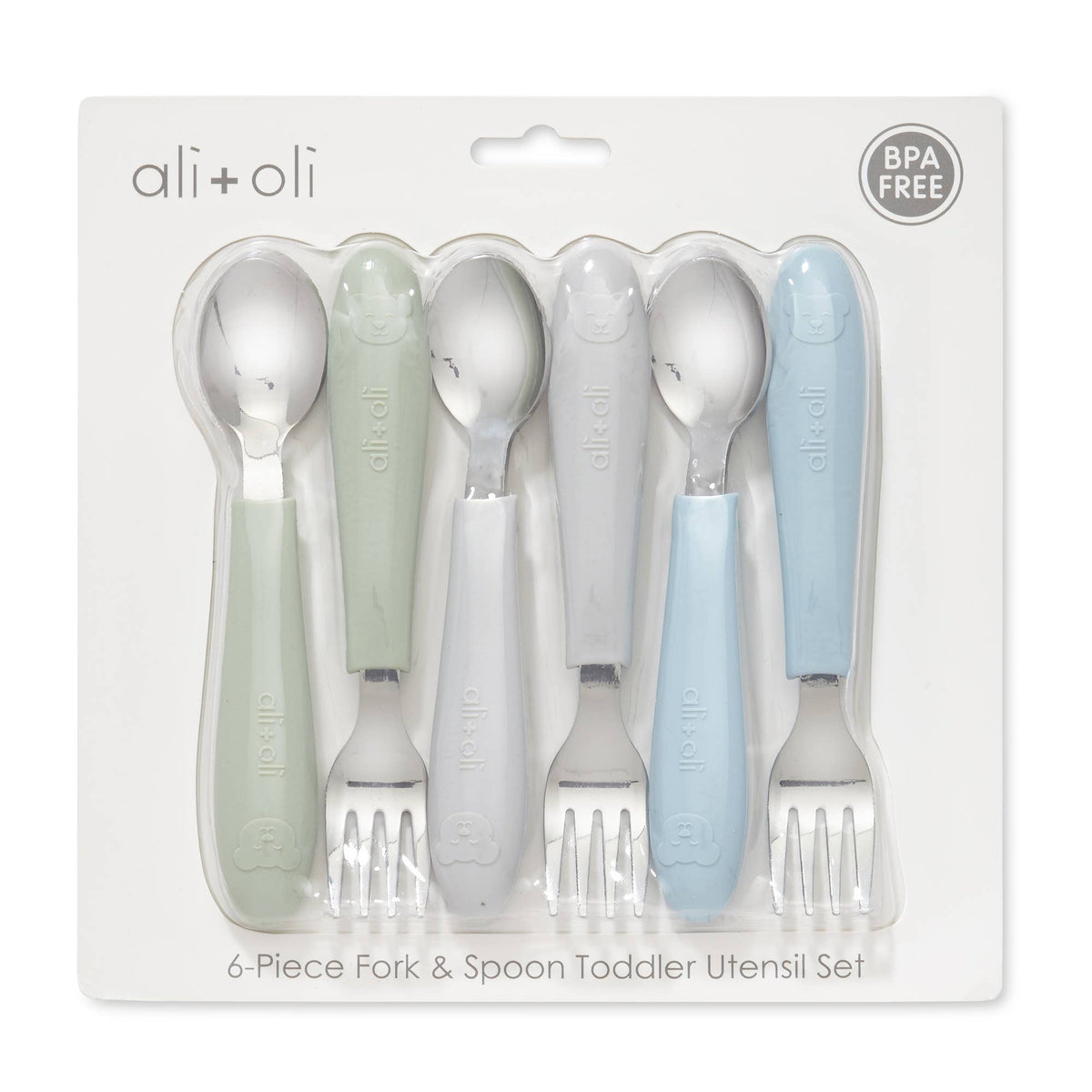 (6pc) Toddler Utensils Set - Stainless Steel (Bears)