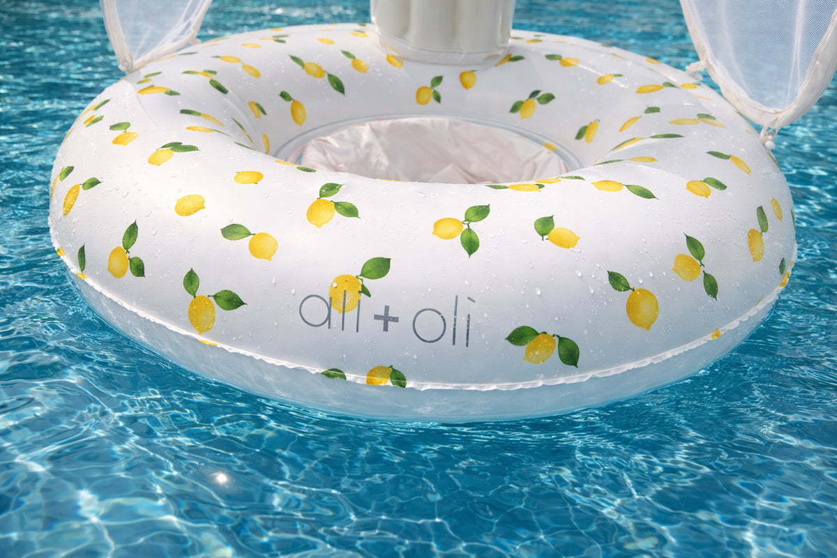 Baby Swim Seat with Sun Canopy (Lemons)