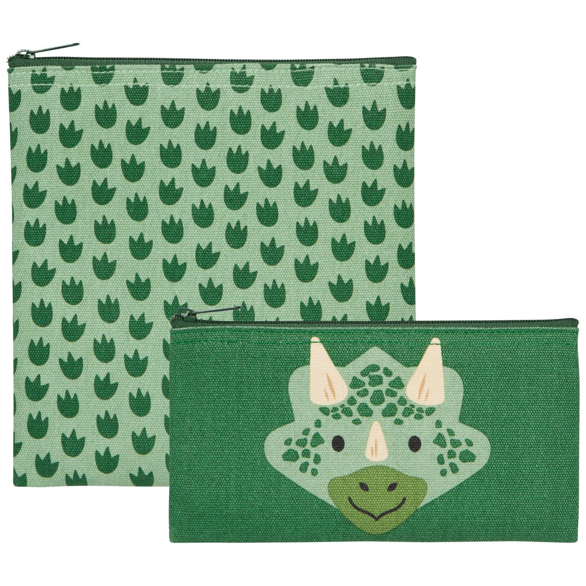 Danica Jubilee reusable dinosaur print snack bags, reusable cotton outer fabric snack bags with dinosaur print