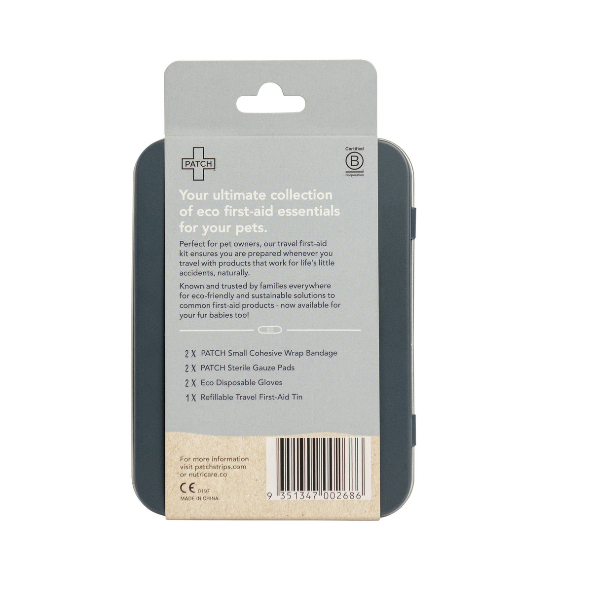 PATCH Pet Eco On-The-Go Travel Bandage Kit for Pets