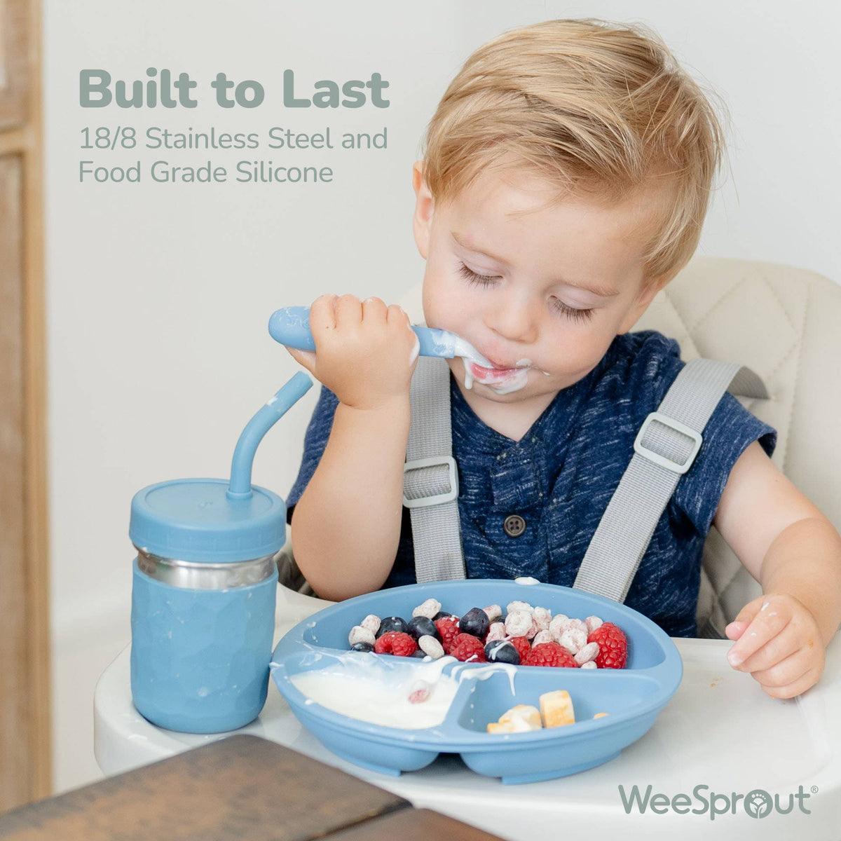 Stainless Steel Toddler Fork & Spoon Set – 2 Piece